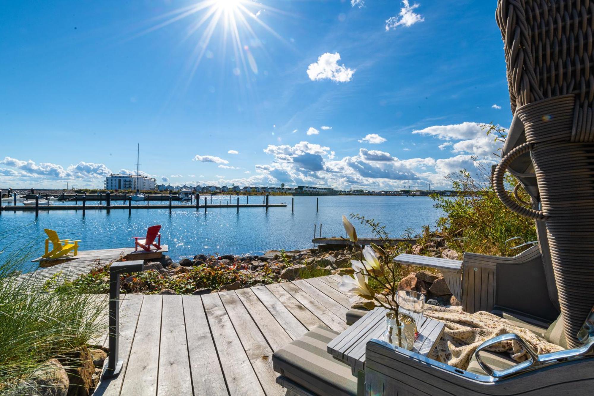 Hafenliebe- Sauna, Steg, Hafenblick, Kamin, Terrasse Olpenitz Kültér fotó